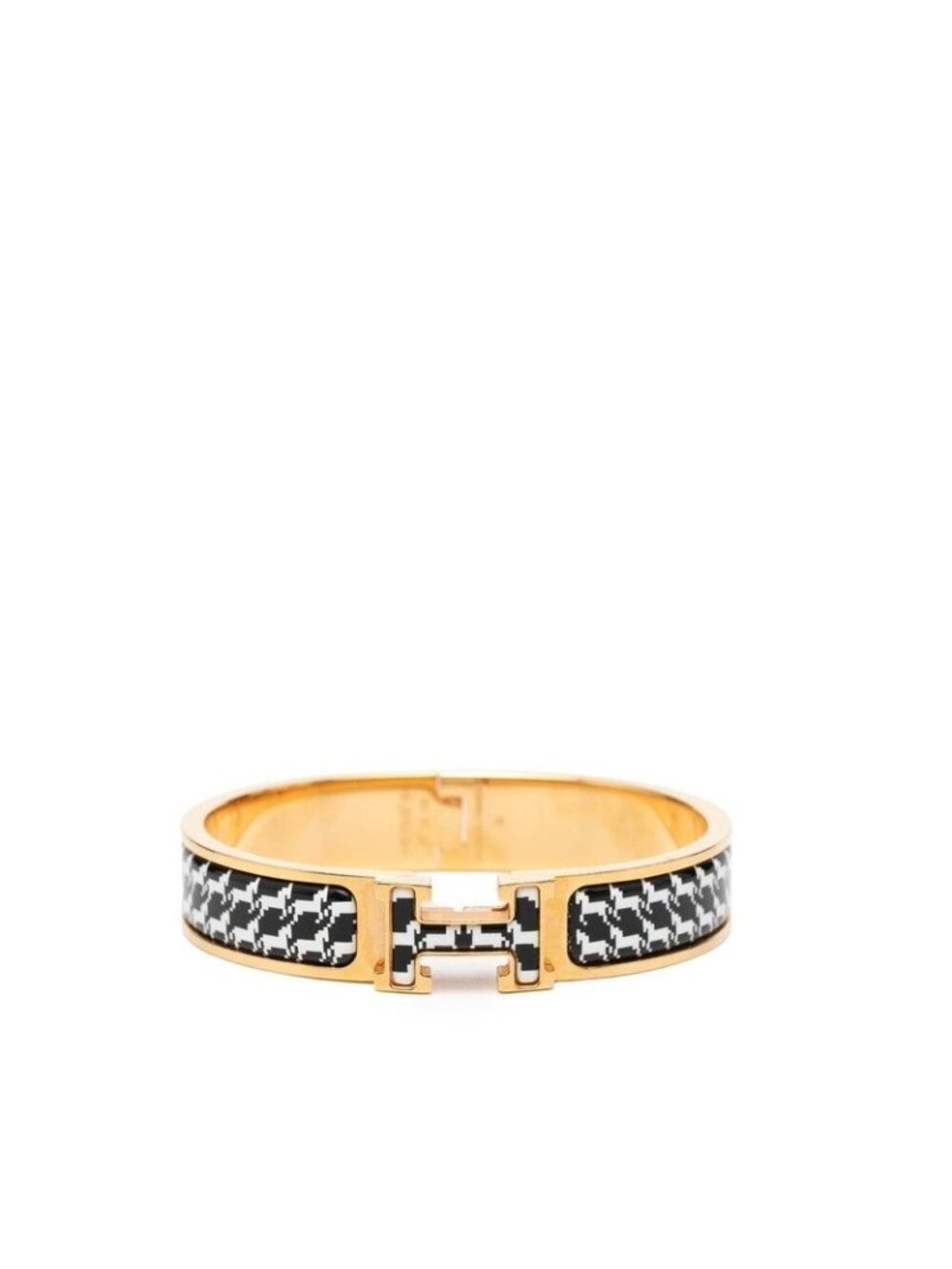 Hermes Click PM Bracelet Gold Multicolor Plated Enamel